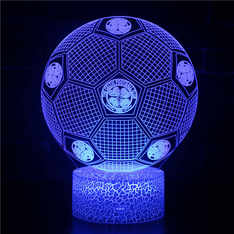 Fotball 3D Illusjon LED-Lampe - Nattlampe - Badge