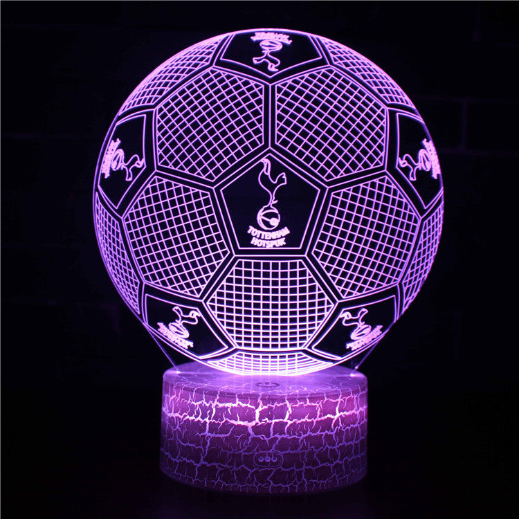 Fotball 3D Illusjon LED-Lampe - Nattlampe - Badge