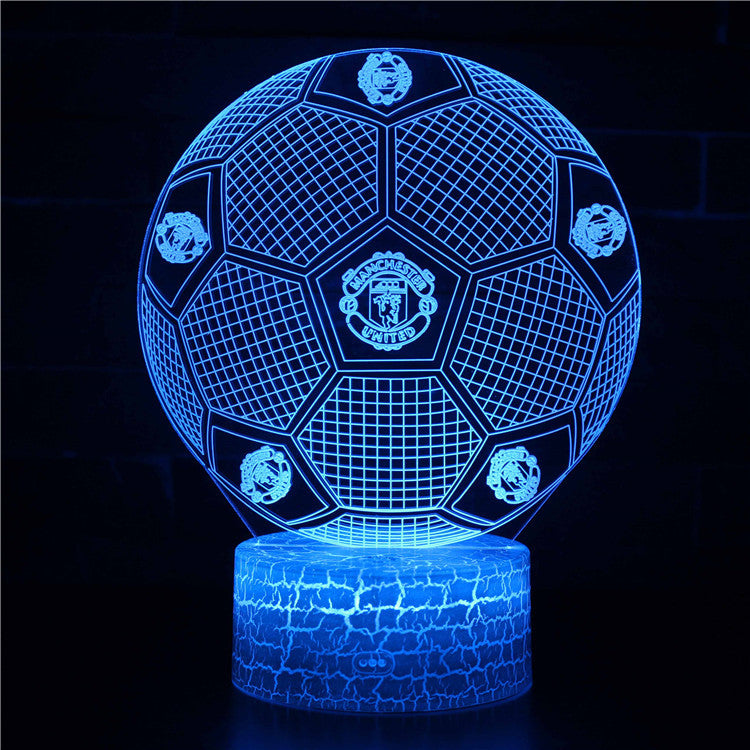 Fotball 3D Illusjon LED-Lampe - Nattlampe - Badge