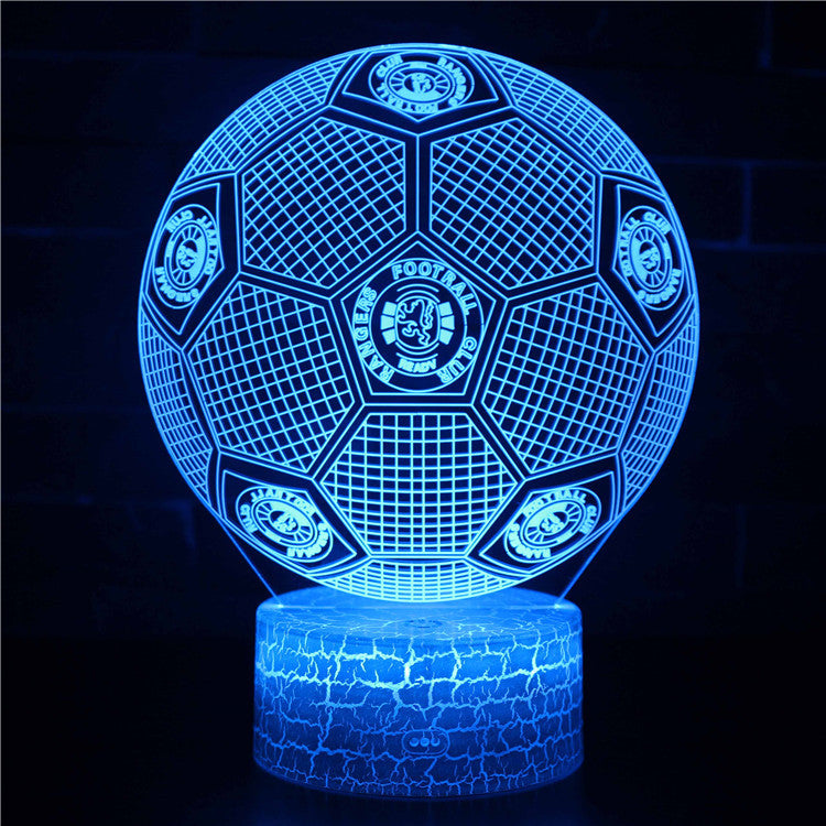 Fotball 3D Illusjon LED-Lampe - Nattlampe - Badge