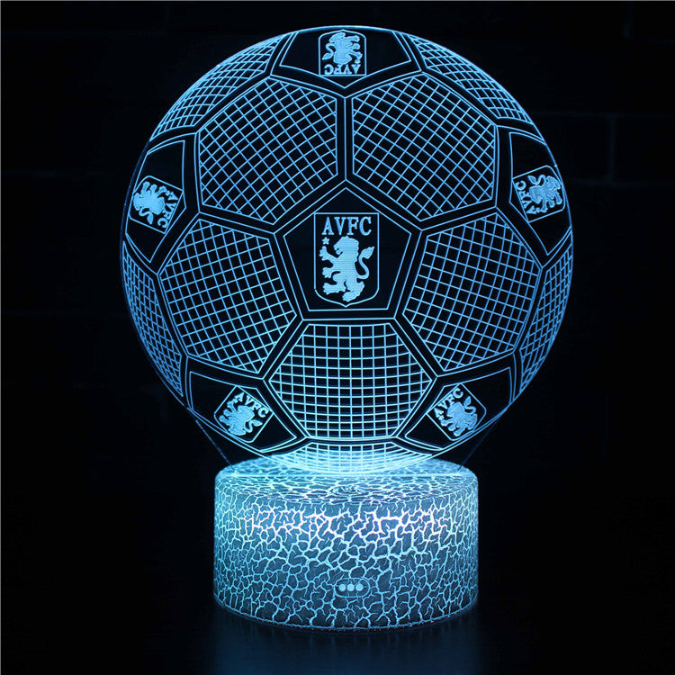 Fotball 3D Illusjon LED-Lampe - Nattlampe - Badge