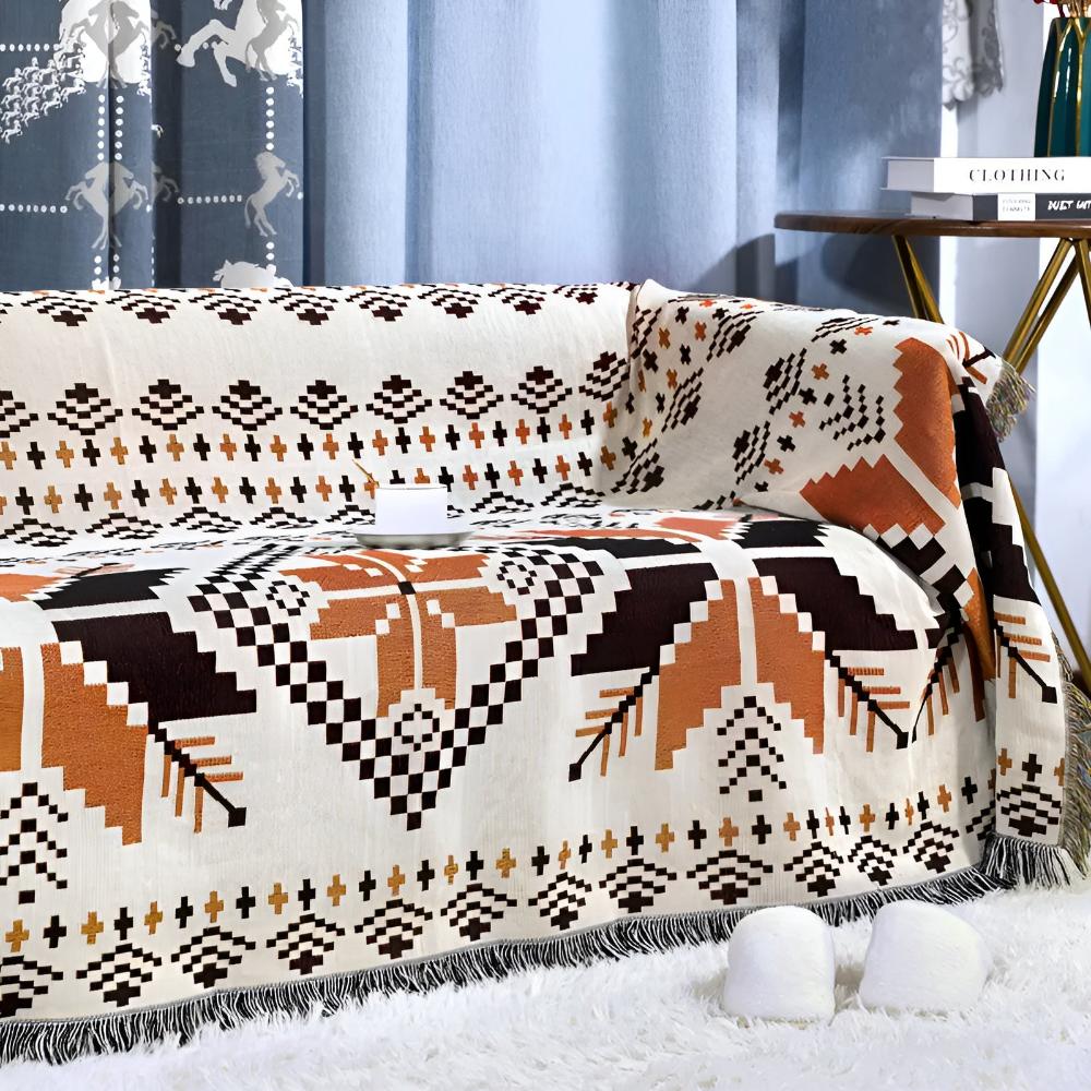 Piknikmatte med marokkansk boho-mønster