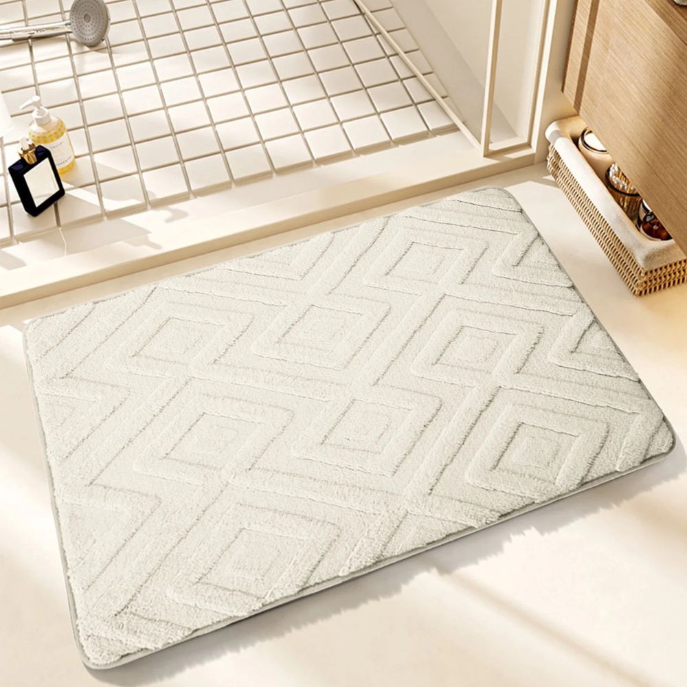 Badematte i diamantjacquard