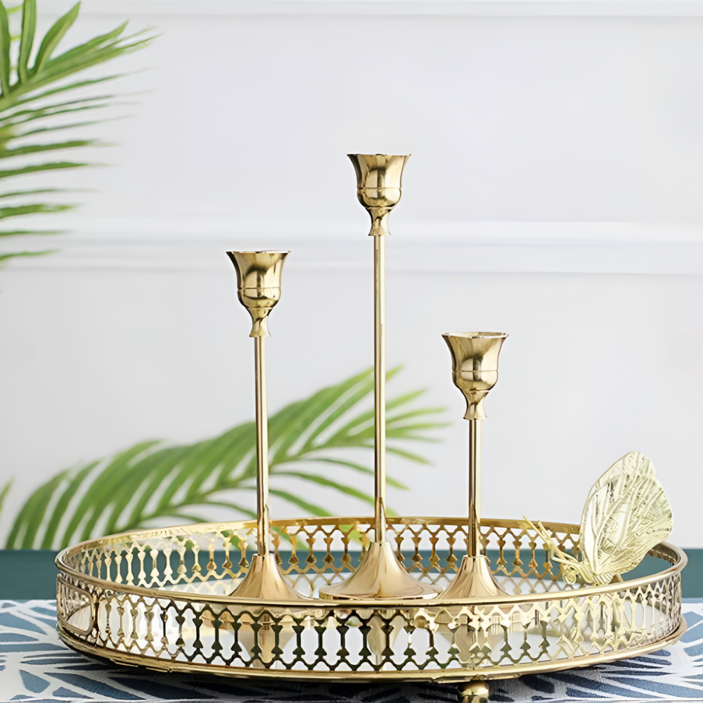 Lysestaker i vintagestil | Sett med 3