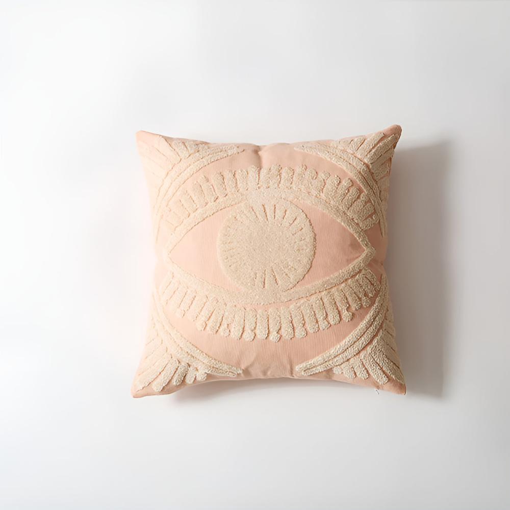 Boho-putetrekk med brodert øye