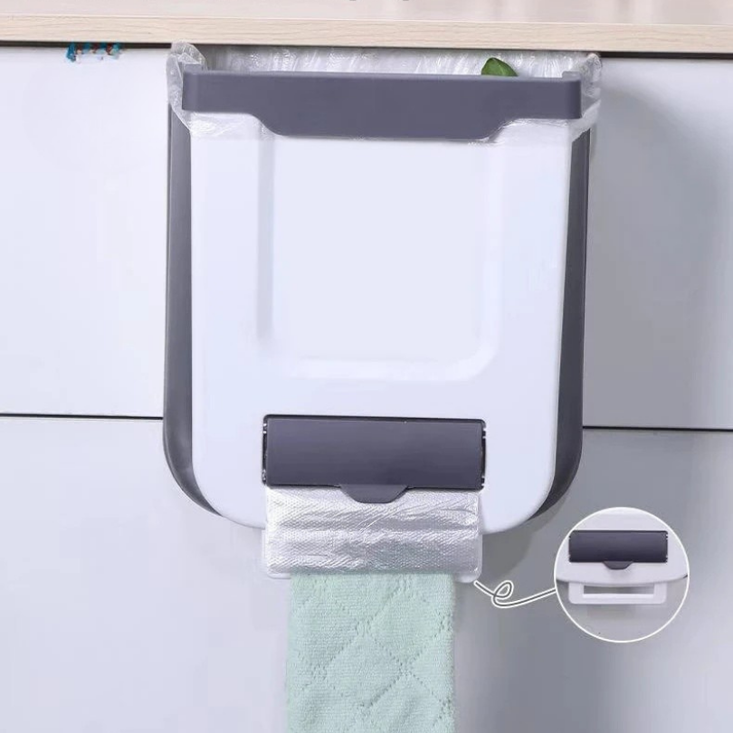 Globetrek° TrashHolder: Rom Lagrer Henger Og Sammenleggbar Kjøkken Søppel Holder