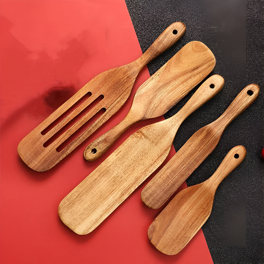 Slippbelagt spatelsett i tre – 4 Piece Set