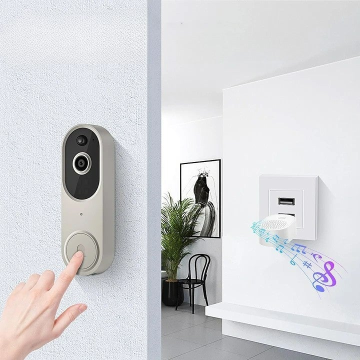 Trådløst smart dørklokkekamera - utendørs overvåking med HD-nattsyn