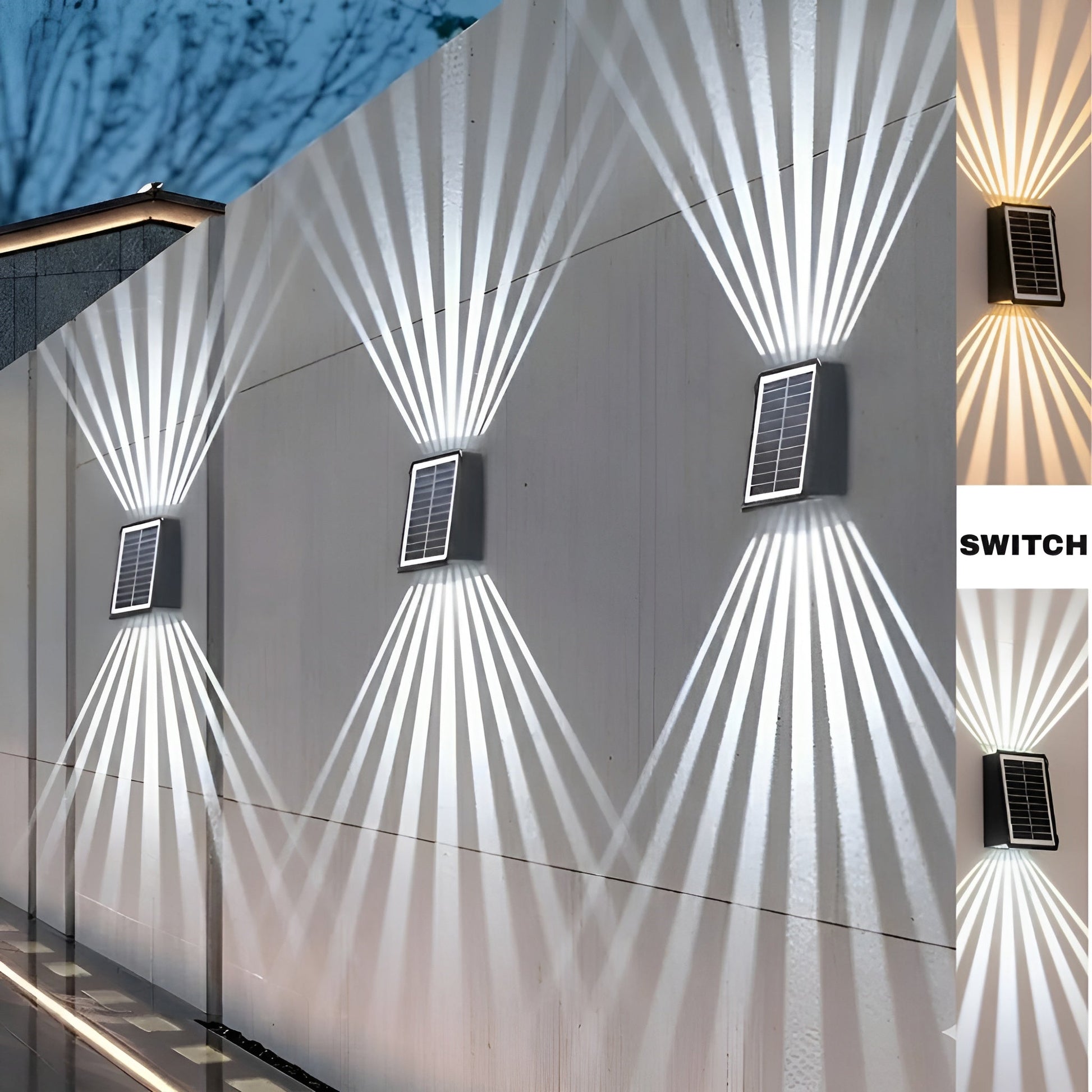Ledsen™ WallLight: Solar Dobbelt Skygge Vegg Lys
