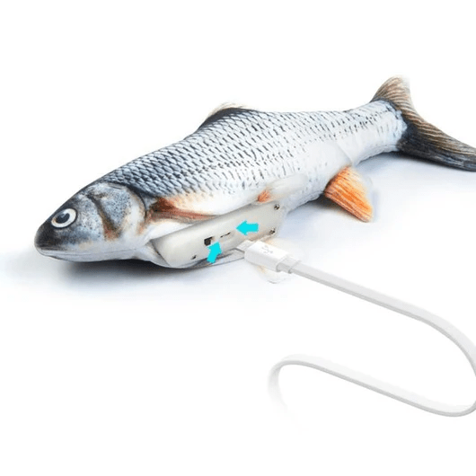 Realistisk Bevegelig Fisk Katteleke – Kattemynte, Bevegelsessensor & USB Oppladbar - NordHjem