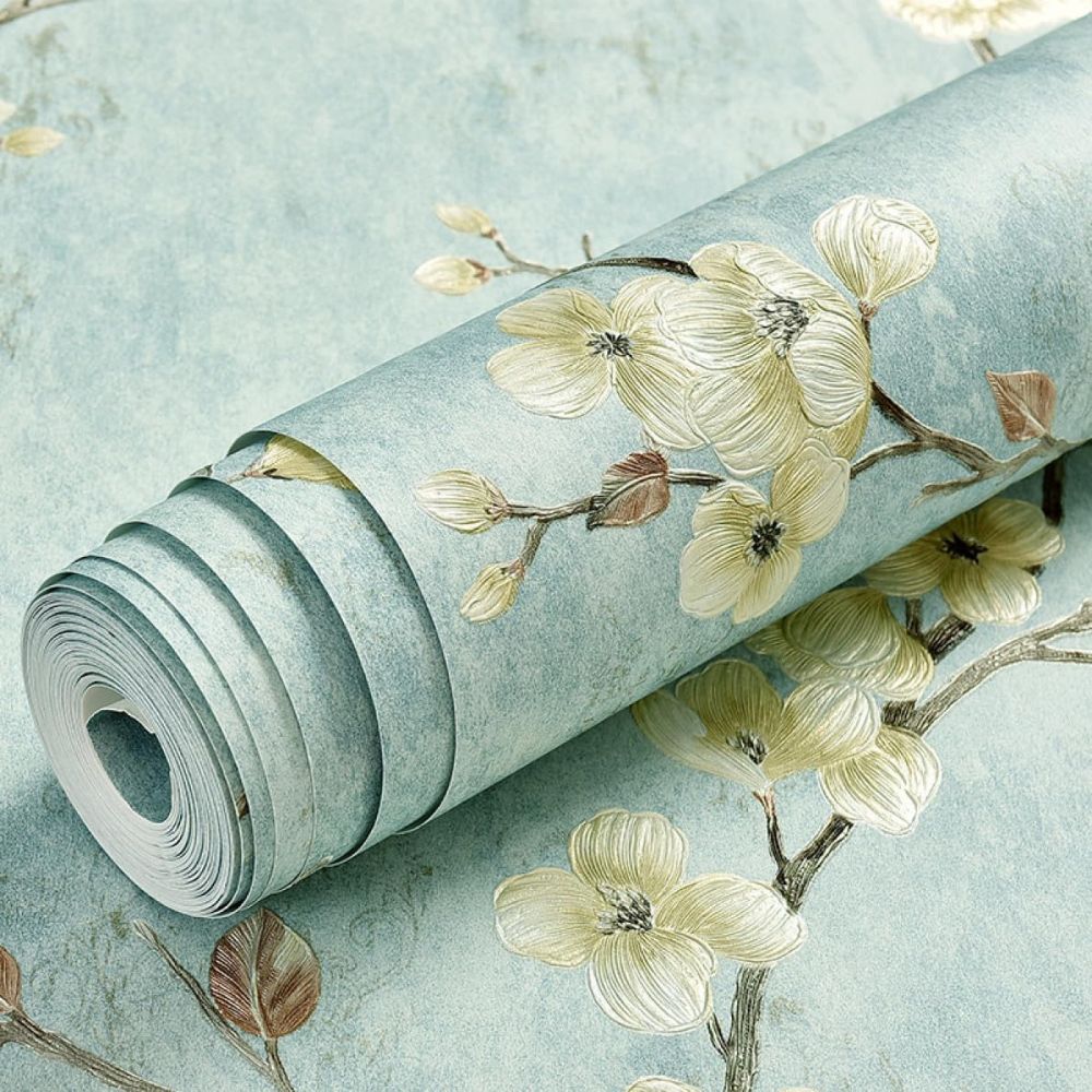 Selvklebende tapet med blomster