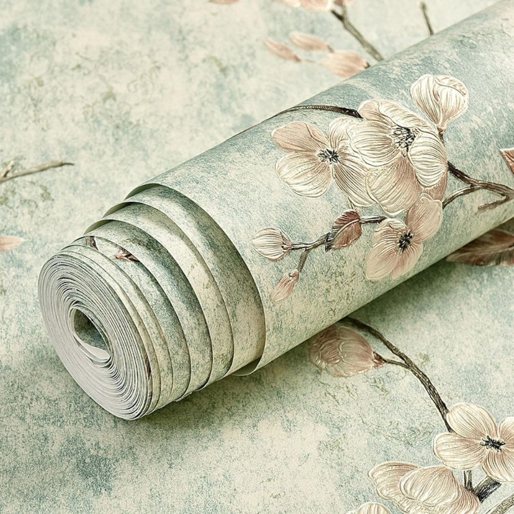 Selvklebende tapet med blomster