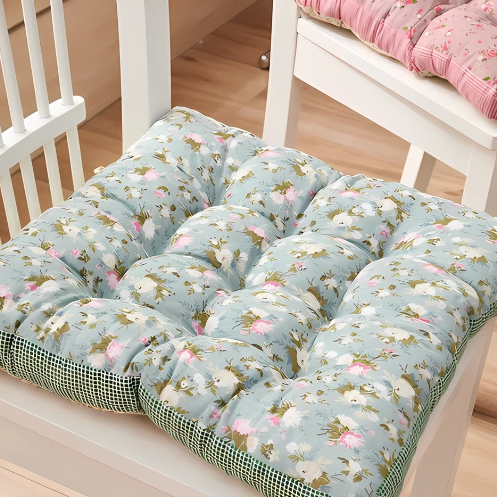 Tykke boho-seteputer med blomster