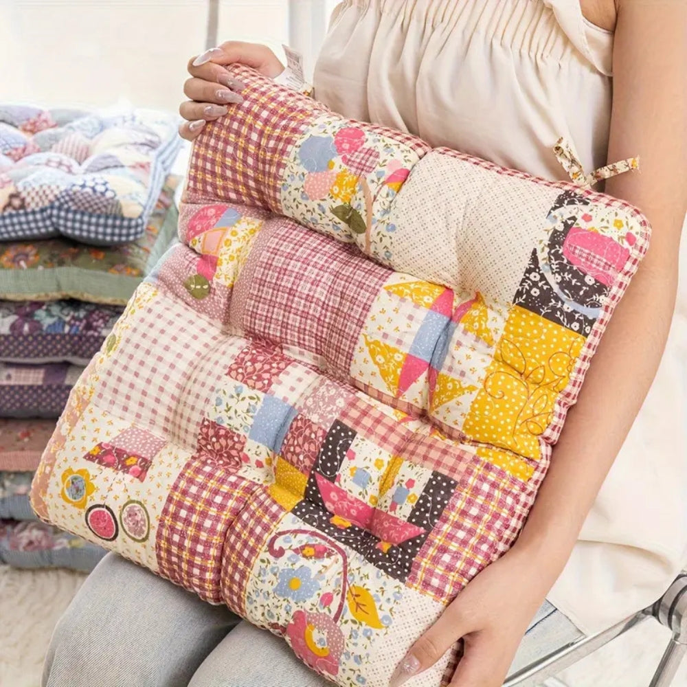 Tykke boho-seteputer med blomster