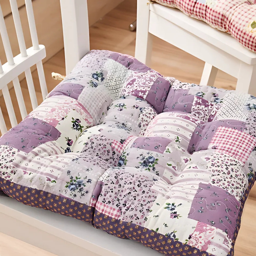 Tykke boho-seteputer med blomster