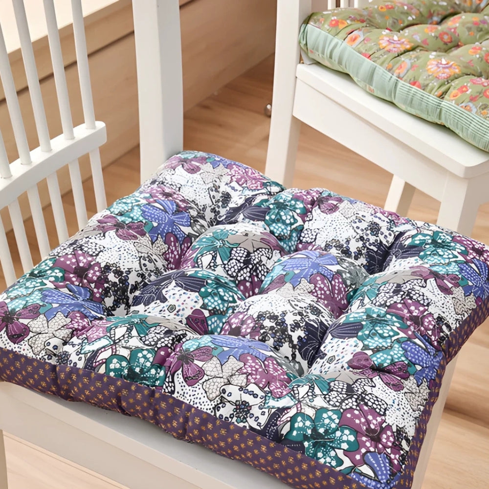 Tykke boho-seteputer med blomster