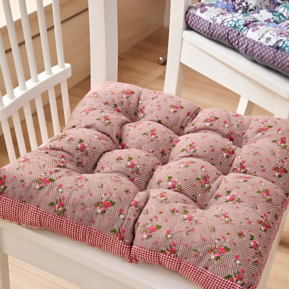 Tykke boho-seteputer med blomster