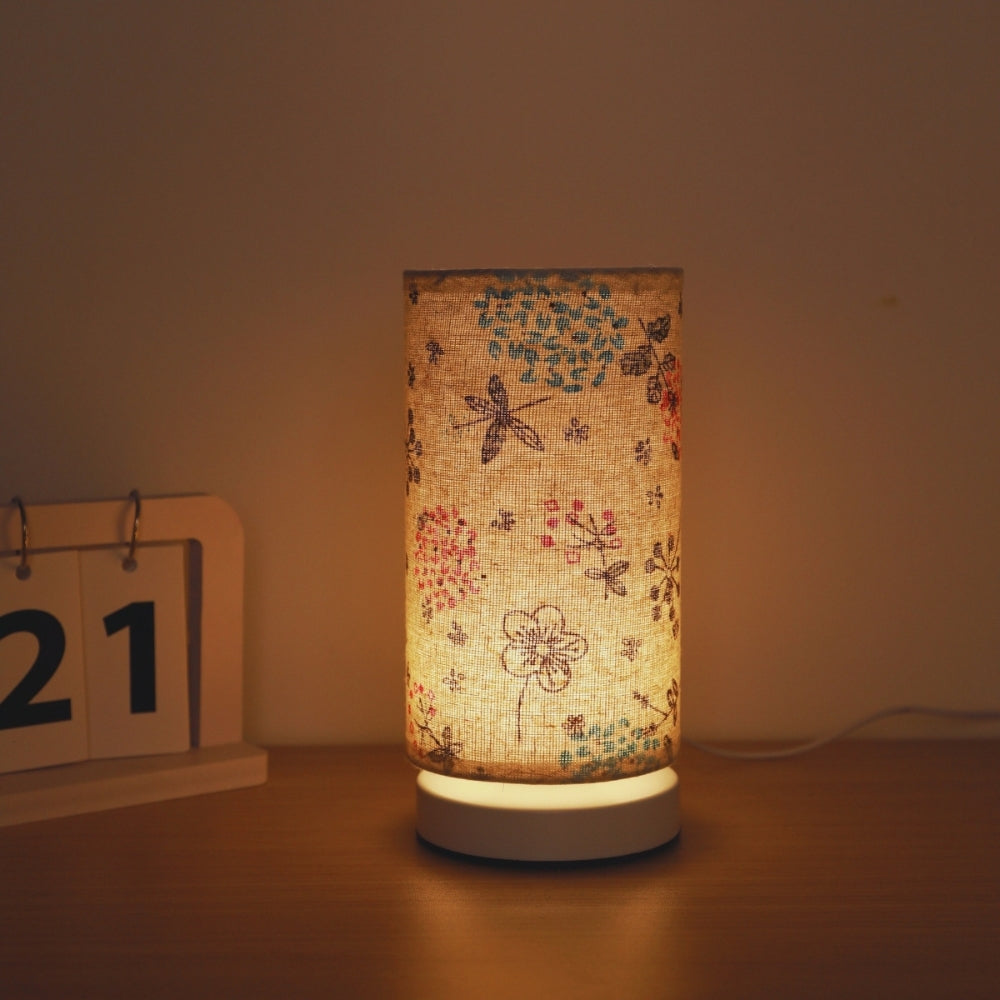Bordlampe med botanisk blomsterstoff – Whimsy Bloom