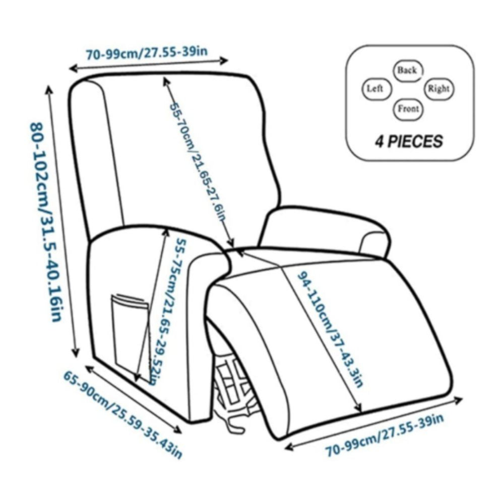Blomstret trekk til reclinerstol