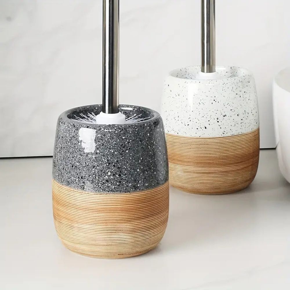 Elegant toalettbørste med holder