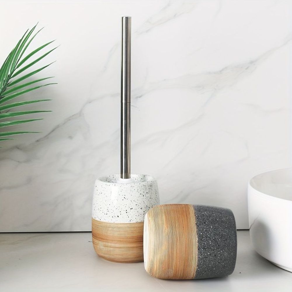 Elegant toalettbørste med holder