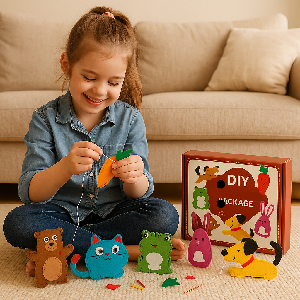 Kletshuts™ SewingCraft 1+1 GRATIS: DIY Dyr Sying Kit Barn Kreativt Håndverk Sett