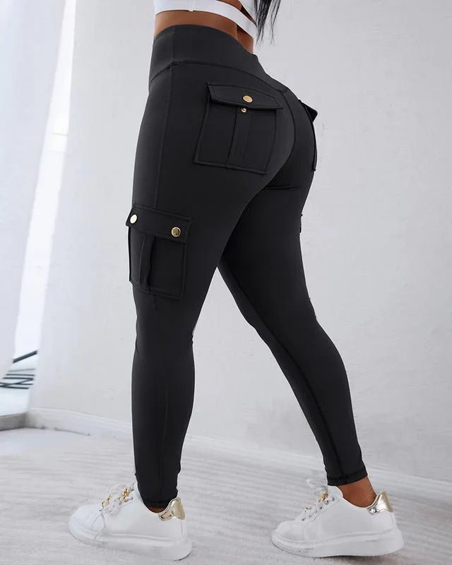 Dame Cargo Bukse Høy Midje Slim Fit - NordHjem
