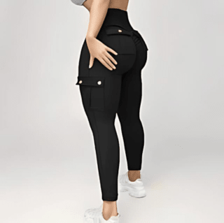 Dame Cargo Bukse Høy Midje Slim Fit - NordHjem
