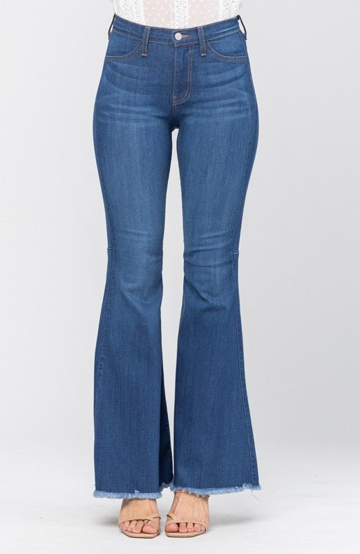 Dame Høyt Liv Super Flare Jeans - NordHjem