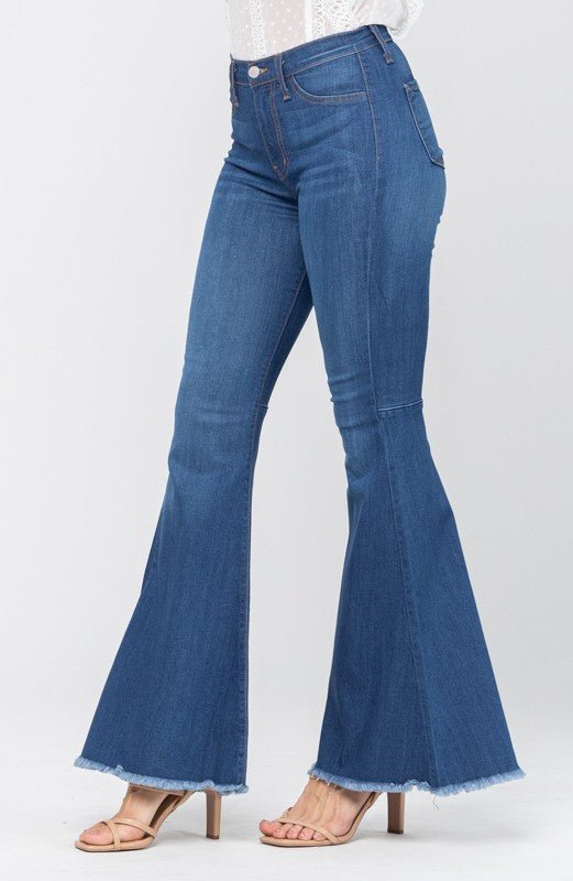 Dame Høyt Liv Super Flare Jeans - NordHjem