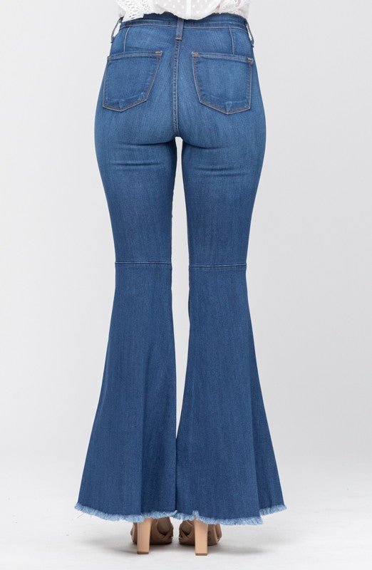 Dame Høyt Liv Super Flare Jeans - NordHjem