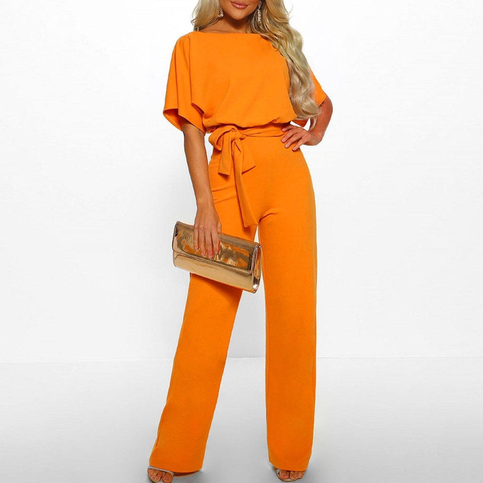 Dame Jumpsuit Komfortabel Passform Lett Pustende Stoff - NordHjem