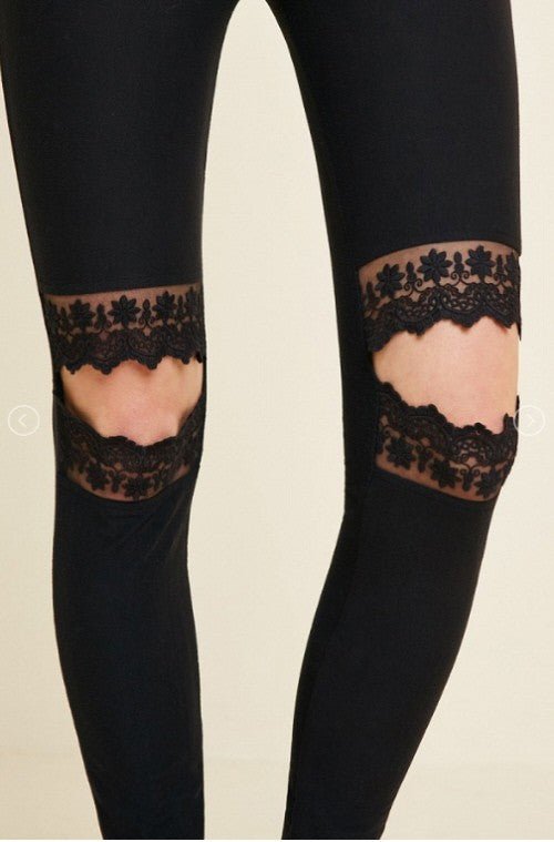 Dame Leggings med Spissutskjæring i Sort - NordHjem