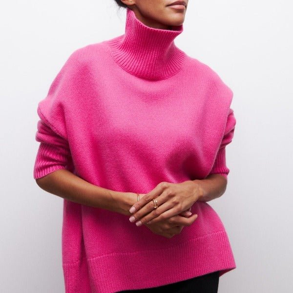 Dame Rollkragen Pullover Casual Ull - NordHjem
