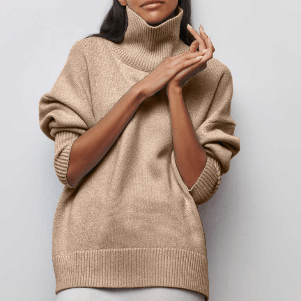 Dame Rollkragen Pullover Casual Ull - NordHjem