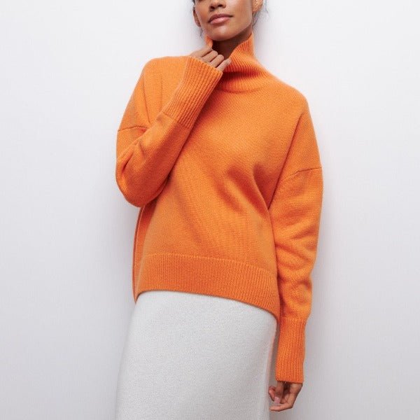 Dame Rollkragen Pullover Casual Ull - NordHjem