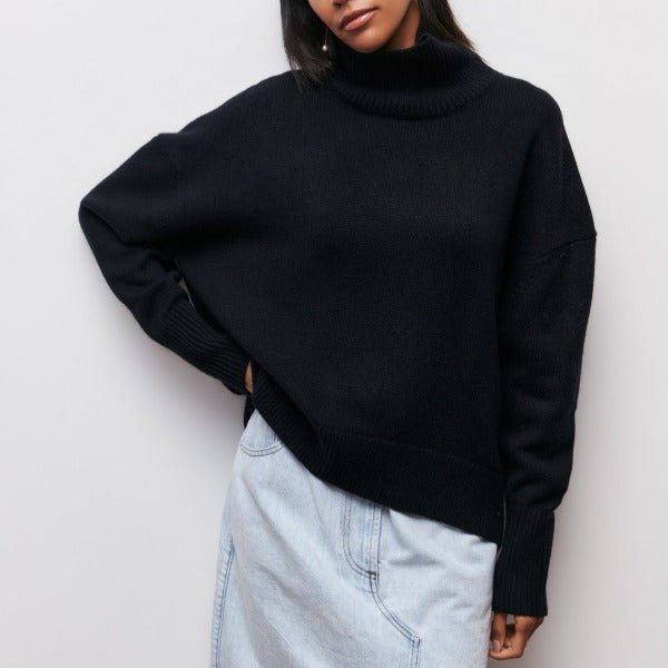 Dame Rollkragen Pullover Casual Ull - NordHjem