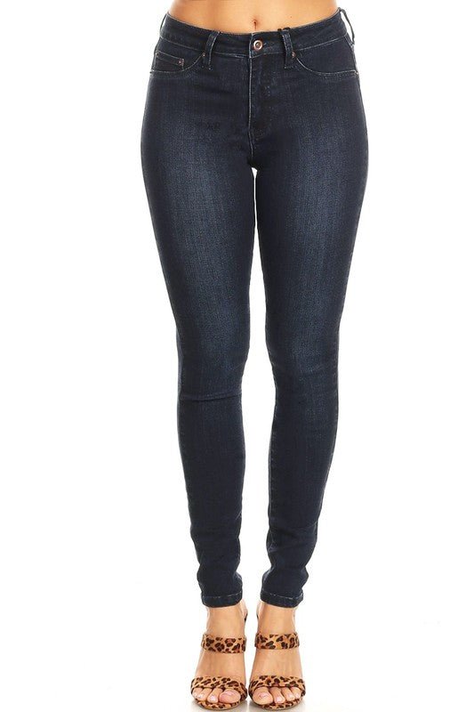 Dame Skinny Jeans Høy Midje Denim - NordHjem