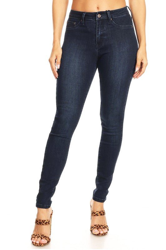Dame Skinny Jeans Høy Midje Denim - NordHjem