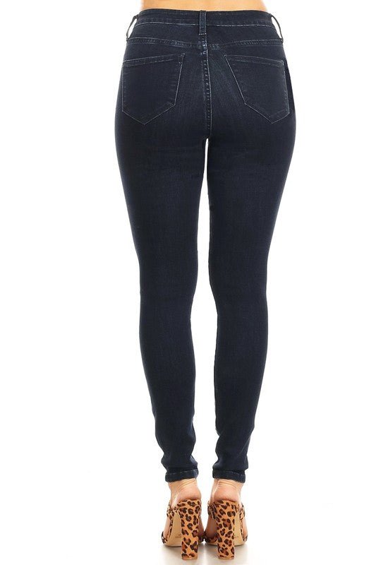 Dame Skinny Jeans Høy Midje Denim - NordHjem