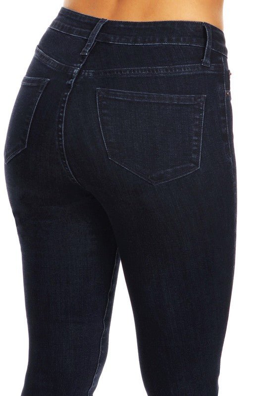 Dame Skinny Jeans Høy Midje Denim - NordHjem