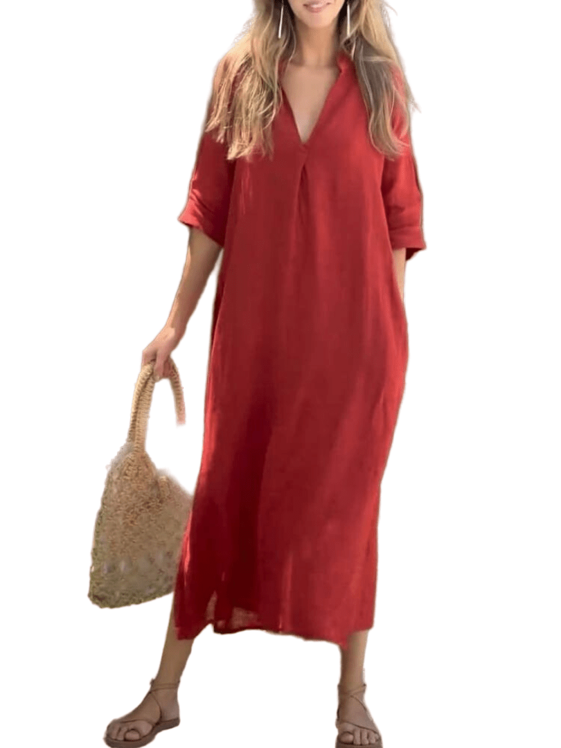 Damen Maxikleid Klassisk Stil - NordHjem