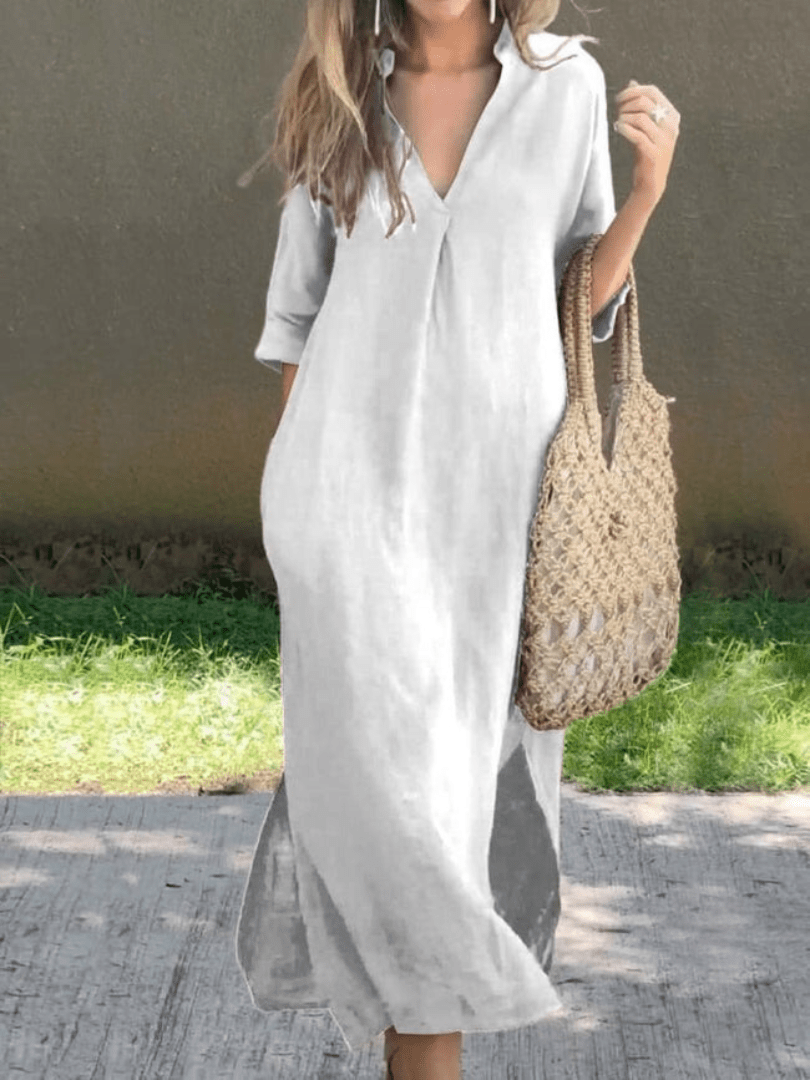Damen Maxikleid Klassisk Stil - NordHjem