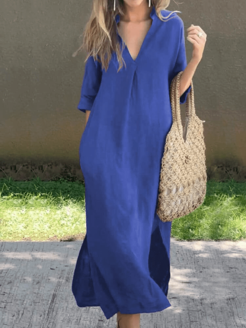 Damen Maxikleid Klassisk Stil - NordHjem