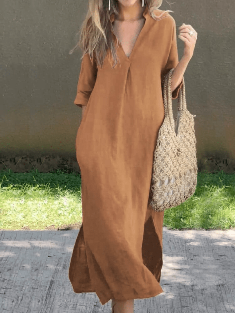 Damen Maxikleid Klassisk Stil - NordHjem