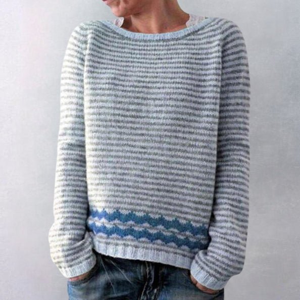 Damens Retro Pullover Xanthe i Klassisk Stil - NordHjem