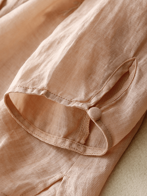 Damer Retro Topp Rund Hals Broderi - NordHjem