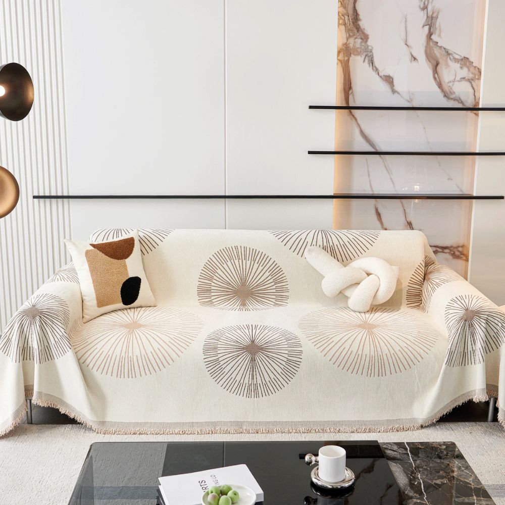 Sofatrekk med løvetannmotiv – 71"x90.5"