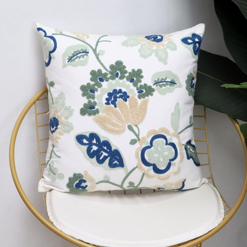 Denza landlig tuftet putetrekk med blomster