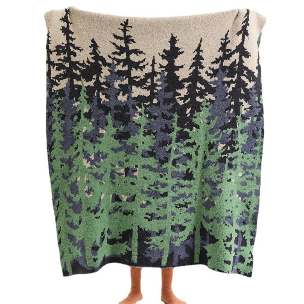 Emeraude Forest mykt strikkepledd